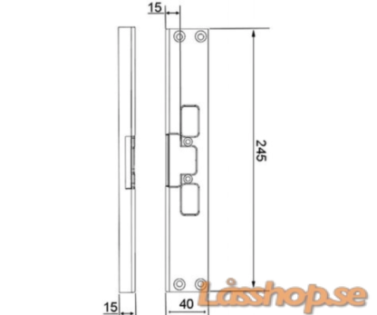 ASSA ABLOY Monteringsstolpe 930-15 Art.nr. 50100823 Lev.art.nr. 930100031