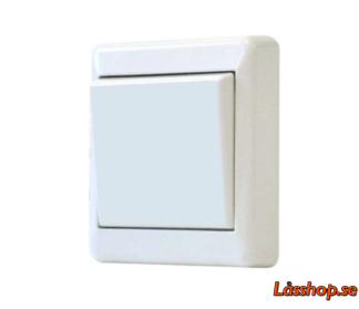 Tryckknapp EB1 utan nyckelsymbolsmärke vit